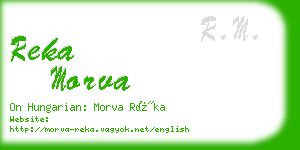 reka morva business card